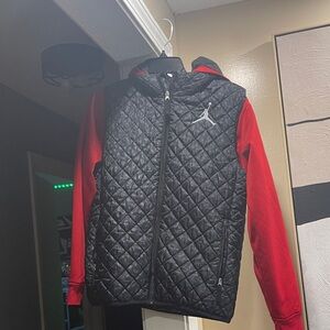 Jordan Kids Red and Black Quilted Jacket